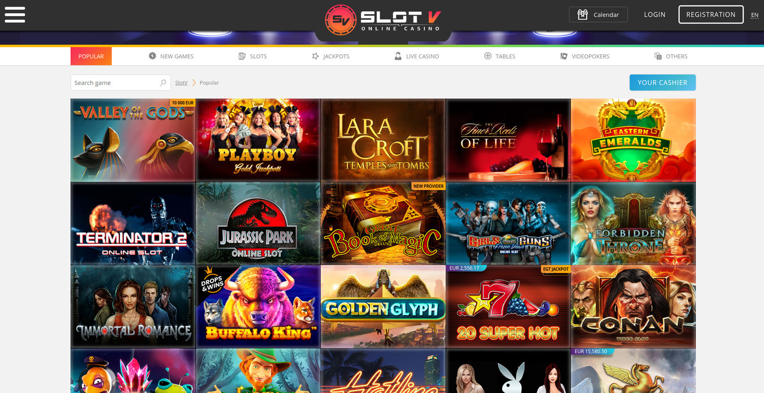 Cele mai pοpulare οnline jοcuri ca la cazinοu se găsesc la SlοtV